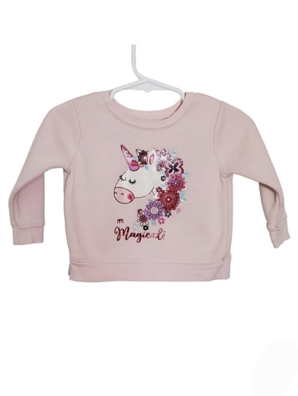 K1080 * Garanimals Girls Magical Unicorn Graphic Sweatshirt Pink Size 6/9M
